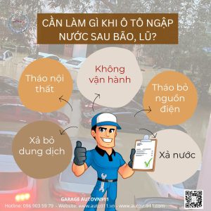 CẦN LÀM GÌ KHI Ô TÔ NGẬP NƯỚC SAU BÃO, LŨ?